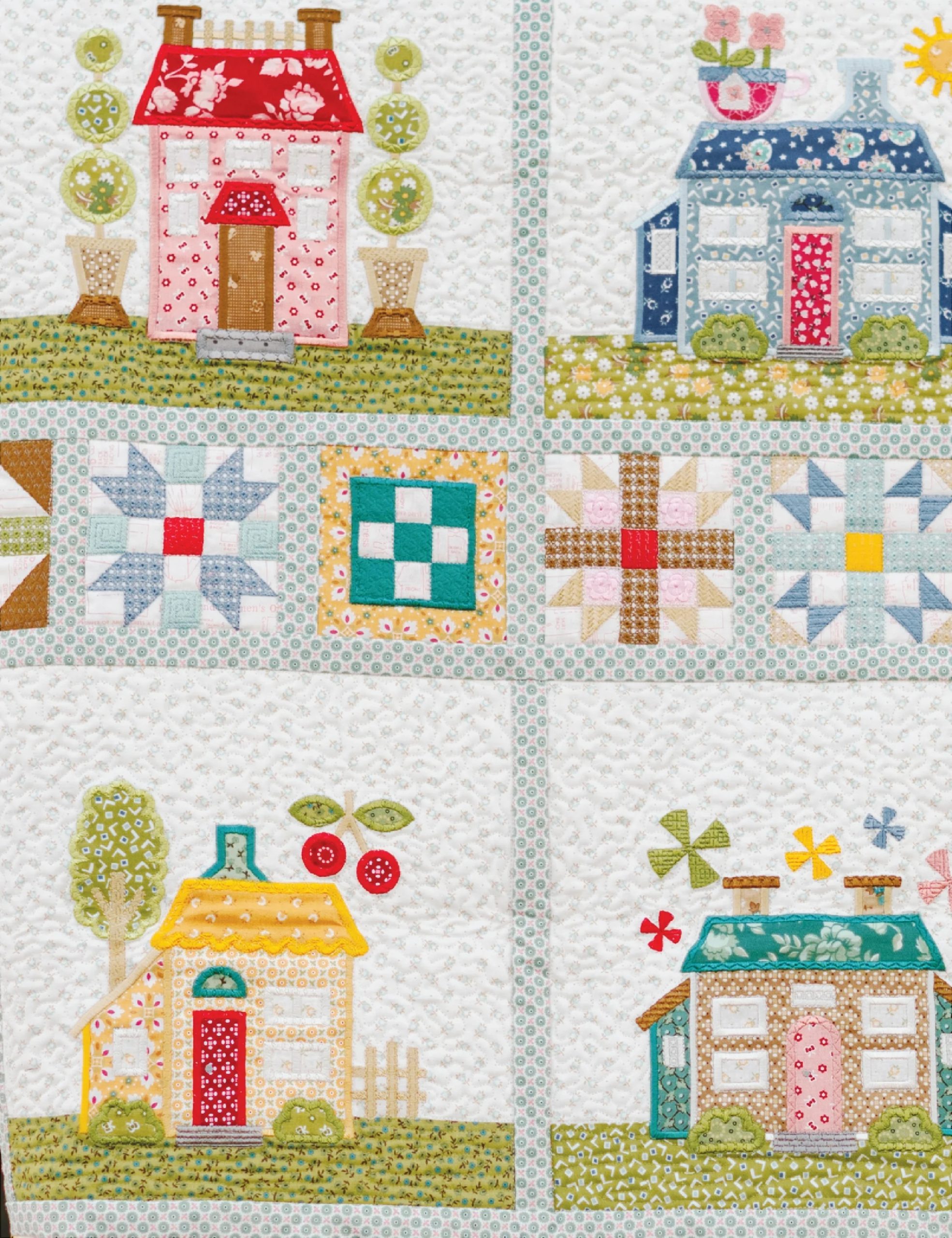 Home Town Quilt by Lori Holt of Bee in my Bonnet Embroidery Quilt - Image 5