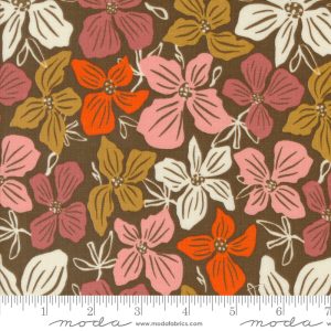 Things Above Block Florals Florals Cocoa by Fancy That Design House for Moda