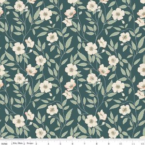 Garden Dreams Main Evergreen by Amber Elliot for Riley Blake