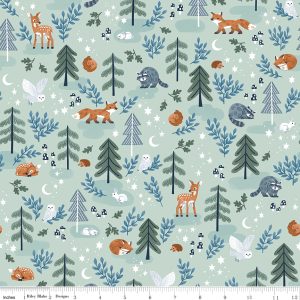 Twilight Creatures Main Mint by Natalia Juan Abello for Riley Blake