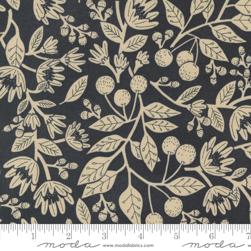Bloom and Grow Full Bloom Florals Black by Kathy Schmitz for Moda