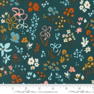 Things Above Scattered Seeds Florals Deep Sea by Fancy That Design House for Moda
