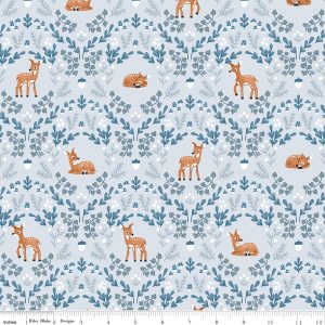 Twilight Creatures Wild Fawns Ice by Natalia Juan Abello for Riley Blake