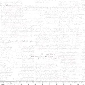 Between the Pages Manuscript White by Fran Gulick for Riley Blake