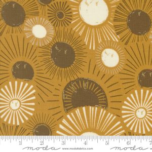 Things Above Sunrise Sunset Novelty Suns Harvest Gold by Fancy That Design House for Moda