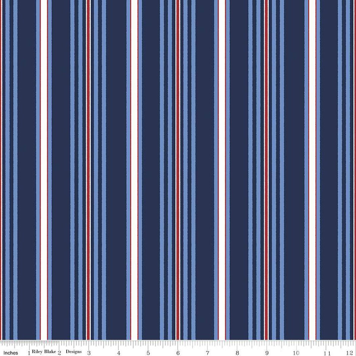 Yacht Club Navy Stripe by Amanda Niederhauser for Riley Blake