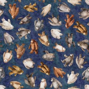 Bigfoot Navy Bigfoot Toss by Morris Creative Group for QT Fabrics