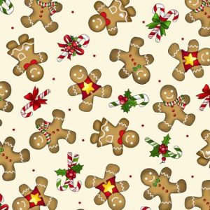 Christmas Favorites Vanilla Gingerbread by EunYoun Otsuki for QT Fabrics