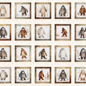 Bigfoot Cream Picture Patches by Morris Creative Group for QT Fabrics