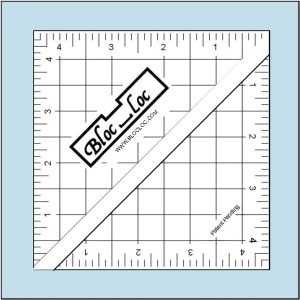 Bloc Loc Half-Square Triangle Ruler 4 1/2″ x 4 1/2″