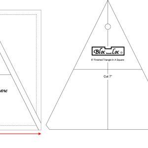 Bloc Loc Triangle in a Square Ruler Set 6" x 6"