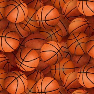 Sports Fabric - Packed Orange Basketball