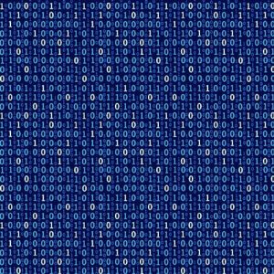 Disco Tech Binary Numbers Blue Studio E
