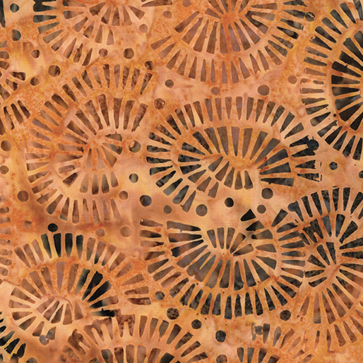 Benartex Batik Bali Palettes Harvest Mosaic Squash