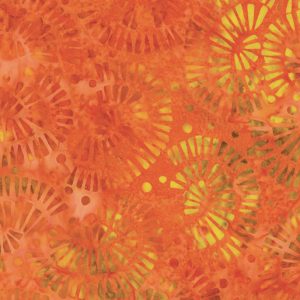 Benartex Batik Bali Palettes Harvest Mosaic Tangerine