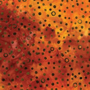 Benartex Batik Bali Palettes Harvest Bubbles Flame