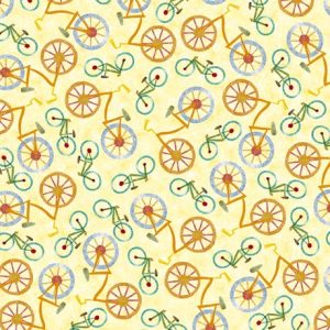 Quilting Treasures Fabrics Sun Cruisers Bikes On Yellow