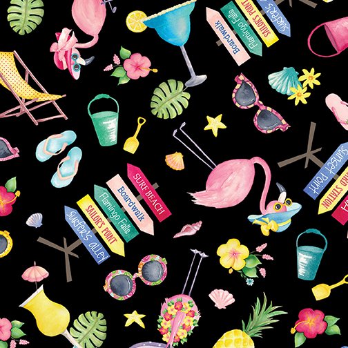 Fun In The Sun Black Motifs