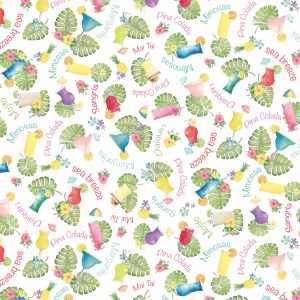 Tropical Drinks In White Fun In The Sun Collection