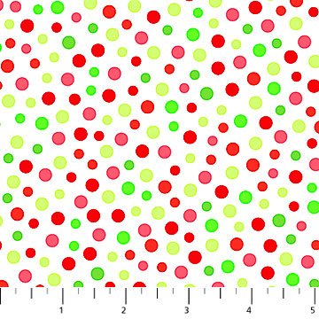 Patrick Lose Studios Bright Christmas Green and Red Polka Dots