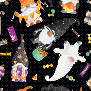 Halloween Party Gnomes Black Spooktacular Gnomes by Andi Metz Benartex