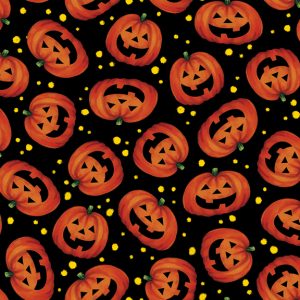 Tricks & Treats Pumpkins Black by Gina Jane Lee QT