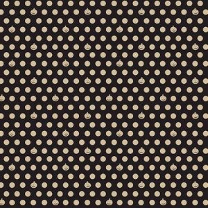 Clothworks Retro Halloween By Don DiPaolo Pumpkin Dot Black