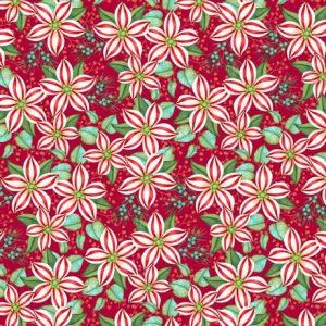 Peppermint Christmas Peppermint Floral by Maddalee Studios QT