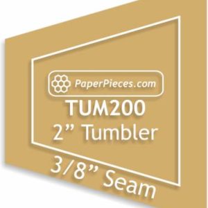 2 in Tumbler Acrylic Ruler with 3/8 in Seam Allowance From Paper Pieces