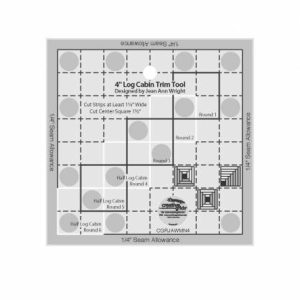 Creative Grids 4” Log Cabin Trim Tool Quilt Ruler
