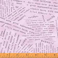 Potpourri Scripts Pink by Laura Heine for Windham Fabrics