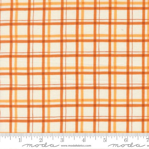 I Love Fall Most Fall Plaid Checks and Plaids Light Pumpkin by Deb Strain for Moda