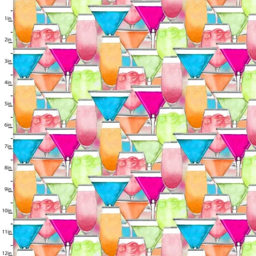 Mixology Cocktail Glasses Glitter by 3 Wishes