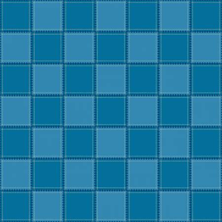 Common Threads Square Plaid Blue by Holly Thomas Stein for Wilmington Prints