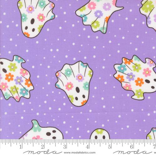 Fab Boo Lous Dancing Ghosts Novelty Ghost Dots Halloween Grape Soda by Me and My Sister Designs for Moda