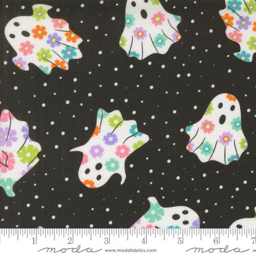 Fab Boo Lous Dancing Ghosts Novelty Ghost Dots Halloween Night by Me and My Sister Designs for Moda