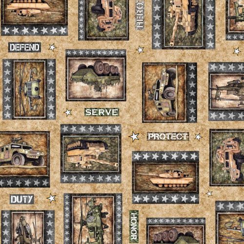 Patriot Army Patches by Morris Creative Group for QT Fabrics