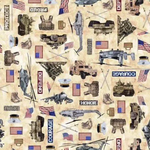 Patriot Marines All Over by Morris Creative Group for QT Fabrics
