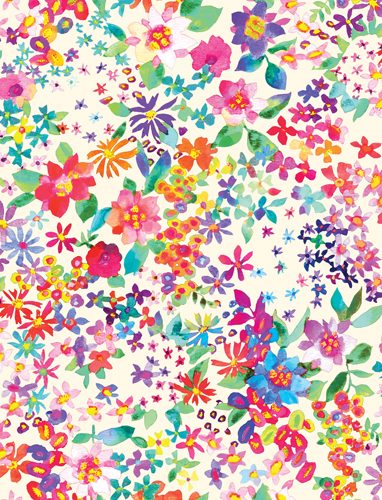 Gradients Euphoria Rainbow Rainbow Blooms Florals Watercolor by Moda