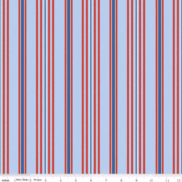 Yacht Club Blue Stripe by Amanda Niederhauser for Riley Blake