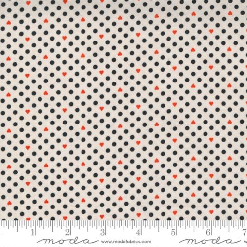 Frankie Pearl and Black Dot Heart By Basic Grey For Moda