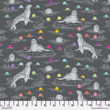 Graywork Seal the Deal Carbon by Tula Pink for FreeSprit