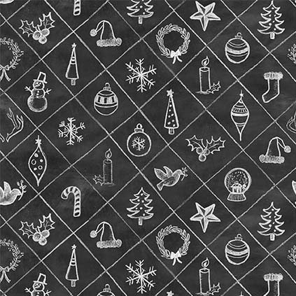 Merry Little Christmas Christmas Checker by Lily & Val for Michael Miller