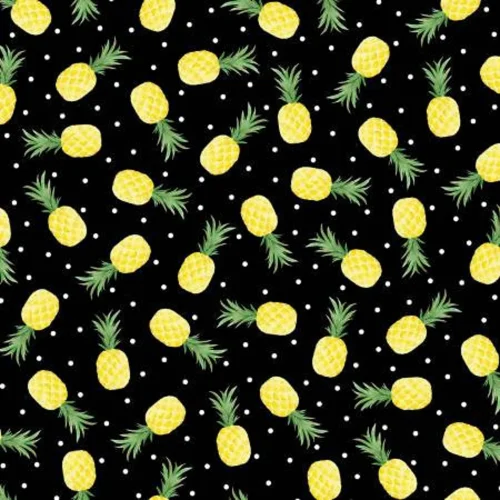 Fun in the Sun Pineapple Fun Black by Andi Metz for Kanvas Studio