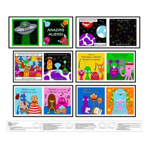 Amazing Aliens Book Panel by Blank Quilting