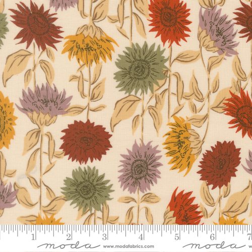 Windfall Sunflower Field Florals Eggshell by Fancy That Design House for Moda