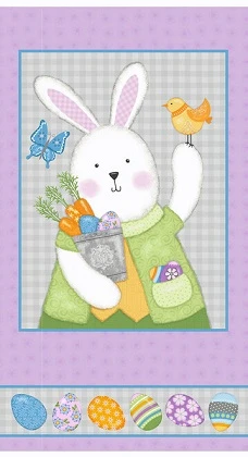 Happy Spring Bunny Panel by Sharla Fults for Studio E