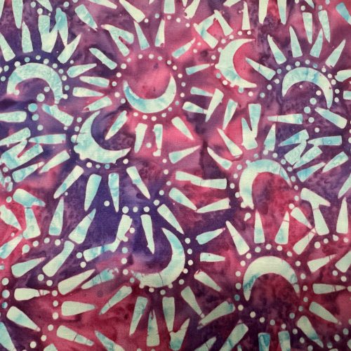 Banyon Batiks Moon Stars Purple Batik