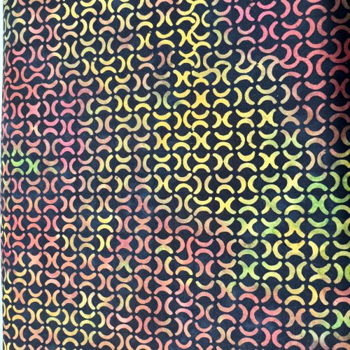 Hoffman Geo Black and Red Batik